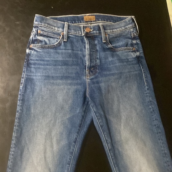 MOTHER THE SCRAPPER CUFF ANKLE FRAY IN SMASHING BANJOS BUTTON FLY HI RISE SZ 25 - Picture 12 of 16